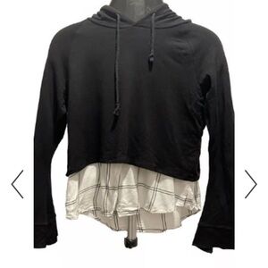 Generation love New York Ruffle Hoodie Womens Small Soft Comfy Pullover